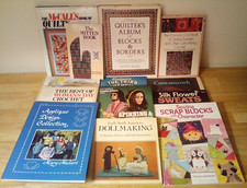 Lot of 13 Sewing, Quilting, Crochet, Needlepoint, etc. Books