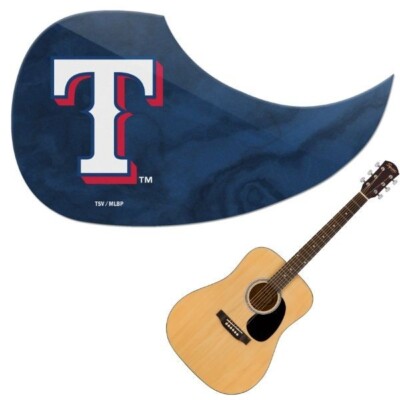Texas Rangers Guitar Pick Guard Cover Woodrow Music MLB Official Merch ...