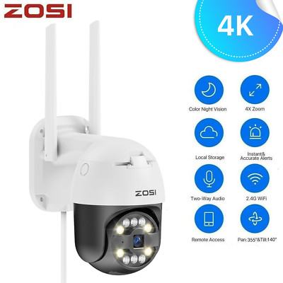 ZOSI 8MP WLAN Überwachungskamera Außen 4K PT Schwenkbar WIFI IP Kamera Outdoor