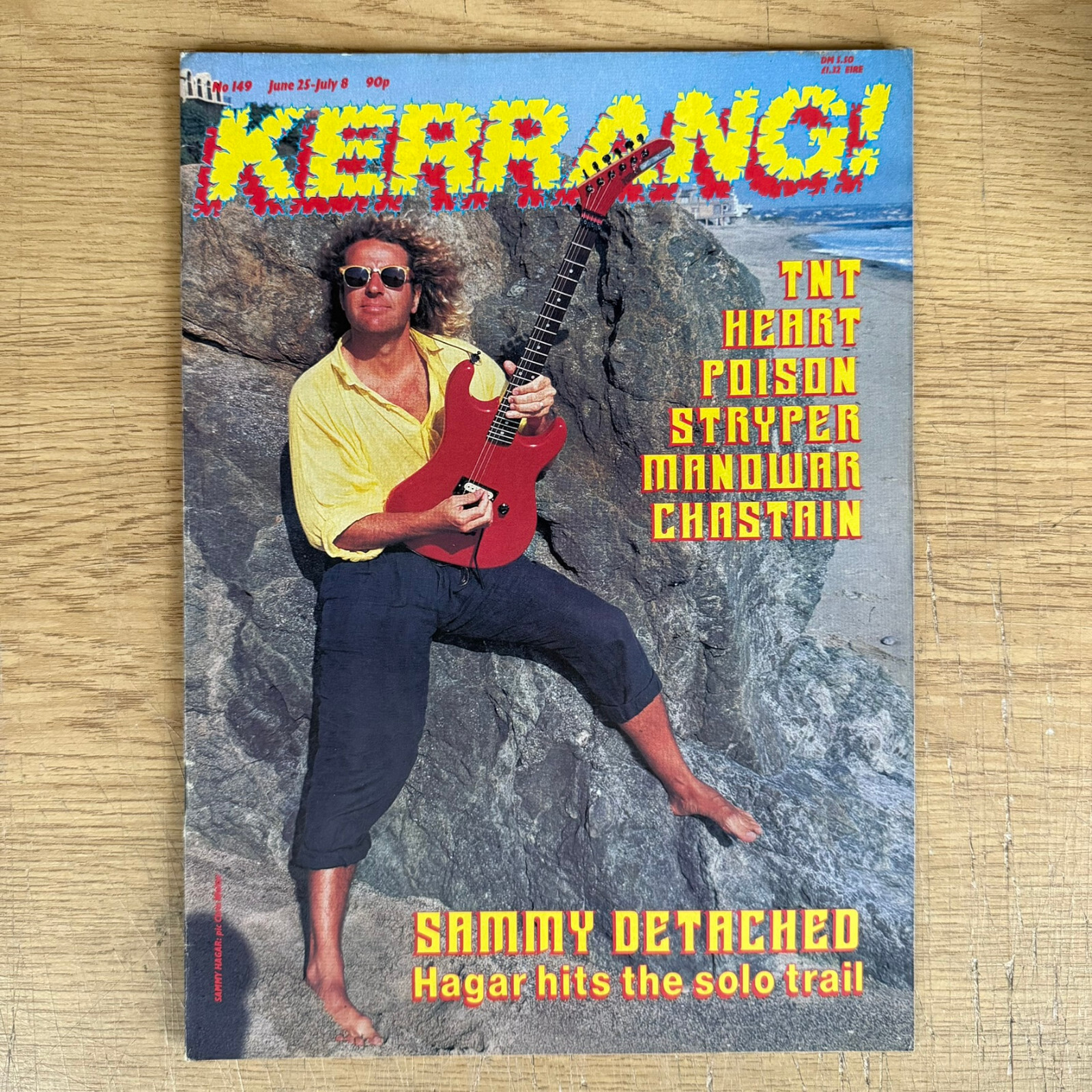 Kerrang Magazine Issue 149 Sammy Hagar Heart Poison Stryper TNT Manowar