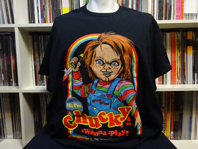 Chucky Childs Play Hi I'm Wanna Play XL black t-shirt official Play Partners Toy
