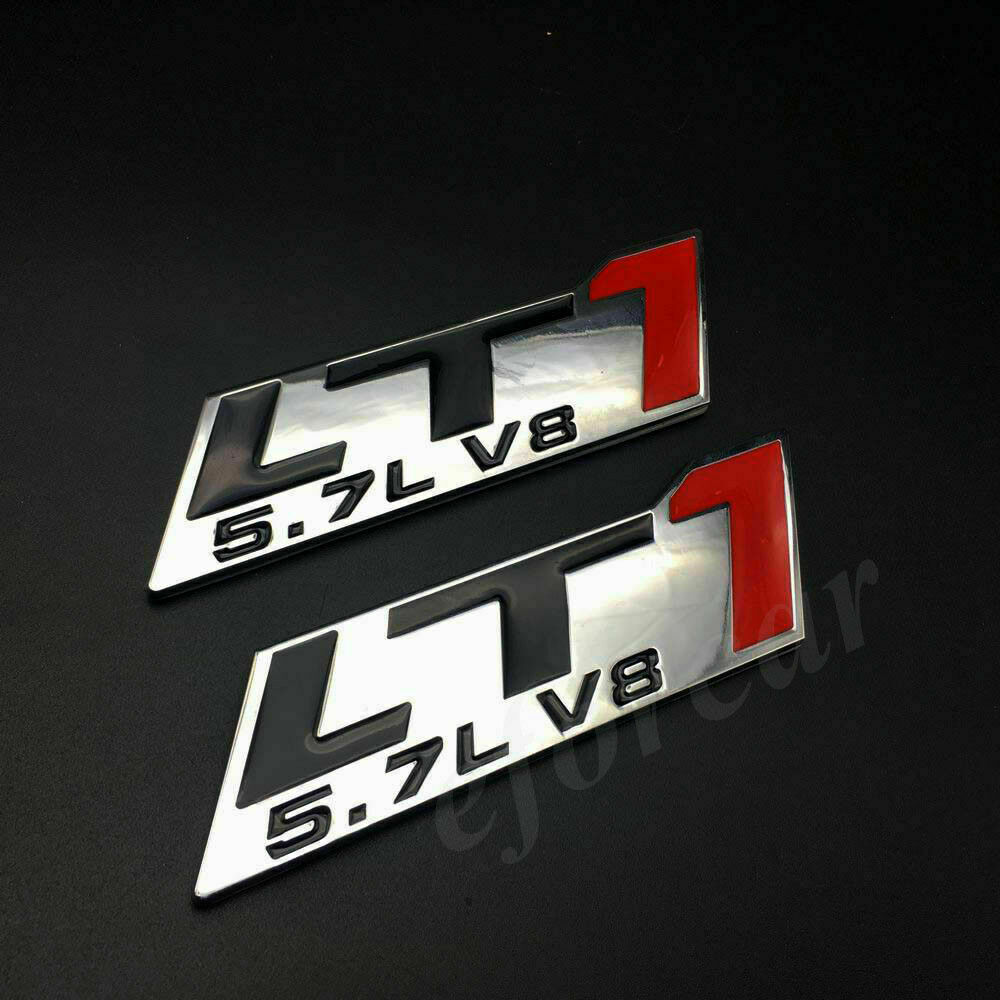 BRAND NEW 2X LT1 LT9 LS3 5.7L 6.8L V8 ENGINE Metal Badge for CHEVY | eBay