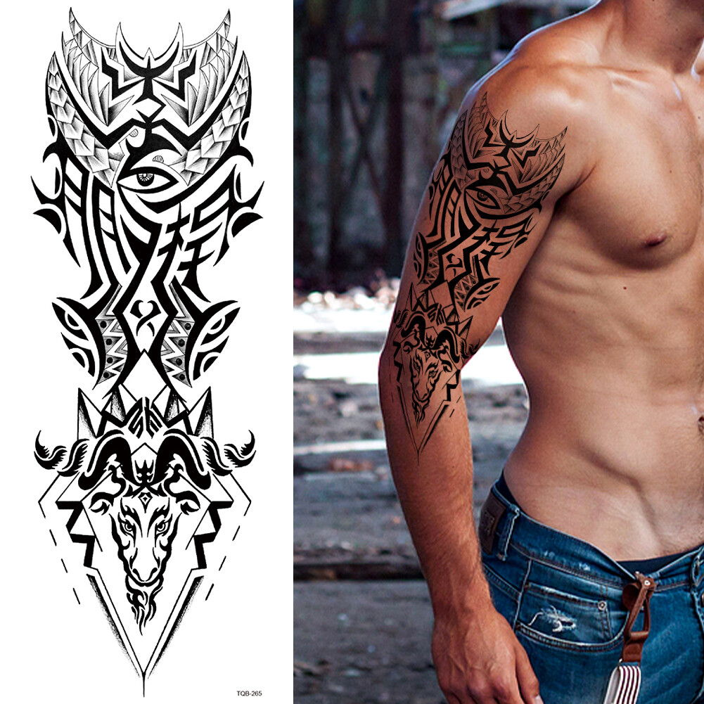 Arm Tattoos Herren Tattoo Your Style - Temporäres Tattoo Pfeil Und Bogen -  1 Blatt Von Fake Tattoos | Schwarz Mit Grauen Akzenten | Wasserfest |  Erwachsener - TATTOO Mini Tattoos Damen, image size:1001x1001
