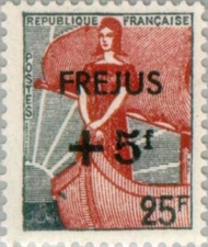 France #YT1229 MNH 1959 Marianne Boat Disaster Frejus [B336]