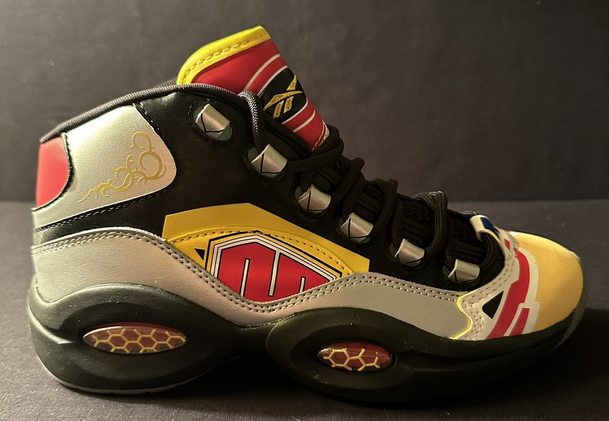 Reebok x Power Rangers Mens Size 5.5 Question Mid Megazord Allen Iverson GY0588 Power Rangers x Reebok Question Mid “Megazord” Drops June  main image 4