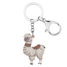 Acrylic Cute Alpaca Key Chain Keychains Novelty Women Girls Cartoon Jewelry