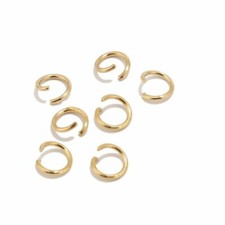 Stainless Steel Open Jump Rings Necklace Connector Ring Gold Jewelry Making 100s