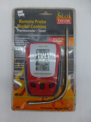 NEW TAYLOR 808 Remote Probe Digital Grilling Cooking Thermometer BBQ Timer Steel