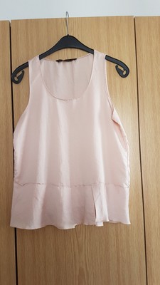 Damen Top Gr. M ZARA BASIC blasses apricot