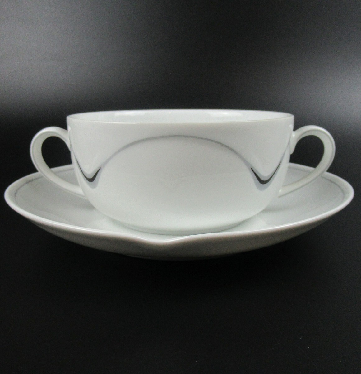 Kaiser Porzellan Suppentasse + Untertasse Serie Domino Uppsala Soup Cup + Saucer