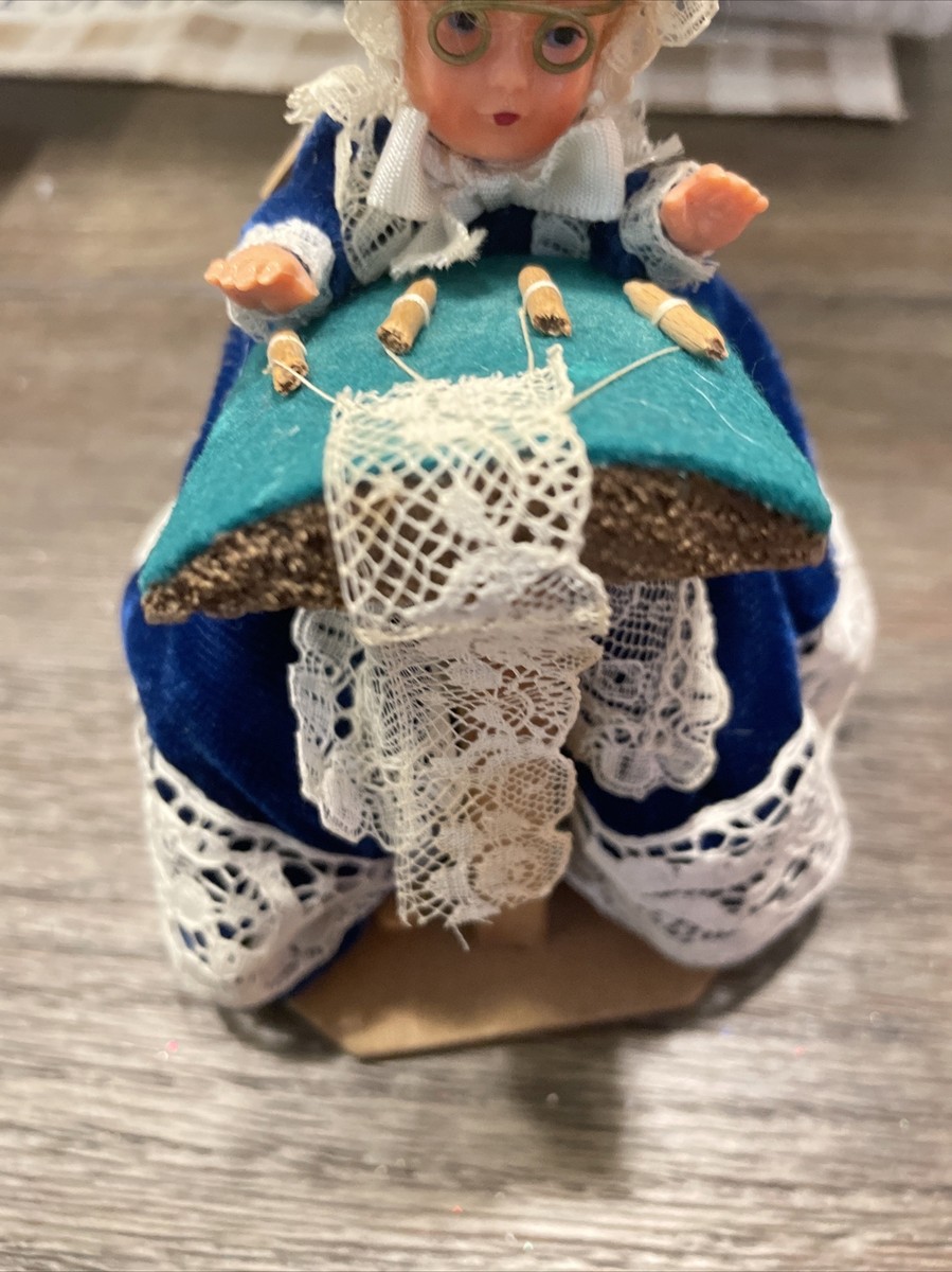 Vintage 60s Belgium Brussels Bruxelle Lace Maker Doll