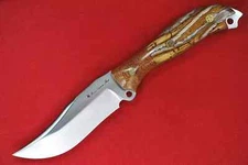 Busse Meaner Street EDC Variant .17" Satin INFI, Micarta G-rexed Marble Stone
