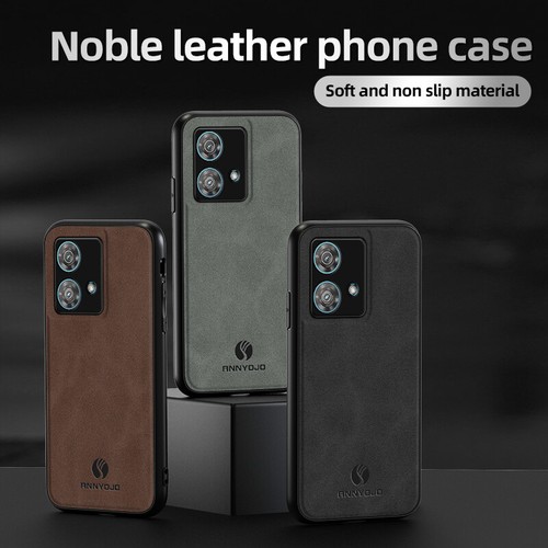 For Motorola Edge 40 Neo, Shockproof Business Retro Leather Magnetic Cover Case - Picture 2 of 18