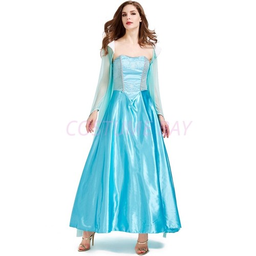 Womens Frozen Elsa Anna Dress Cape Queen Costume Cosplay Book Week AU Halloween - Picture 19 of 39