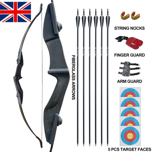 40 Pfund Bogenschießen Jagd Recurve Bogen Pfeile Set Langbogen für Erwachsene Outdoor - Bild 8 von 16