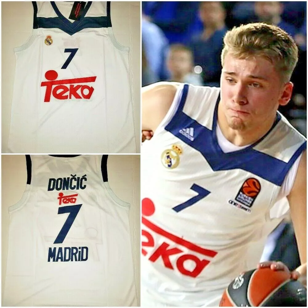 Luka Doncic Euro League Real Madrid White Mens XL Basketball Jersey