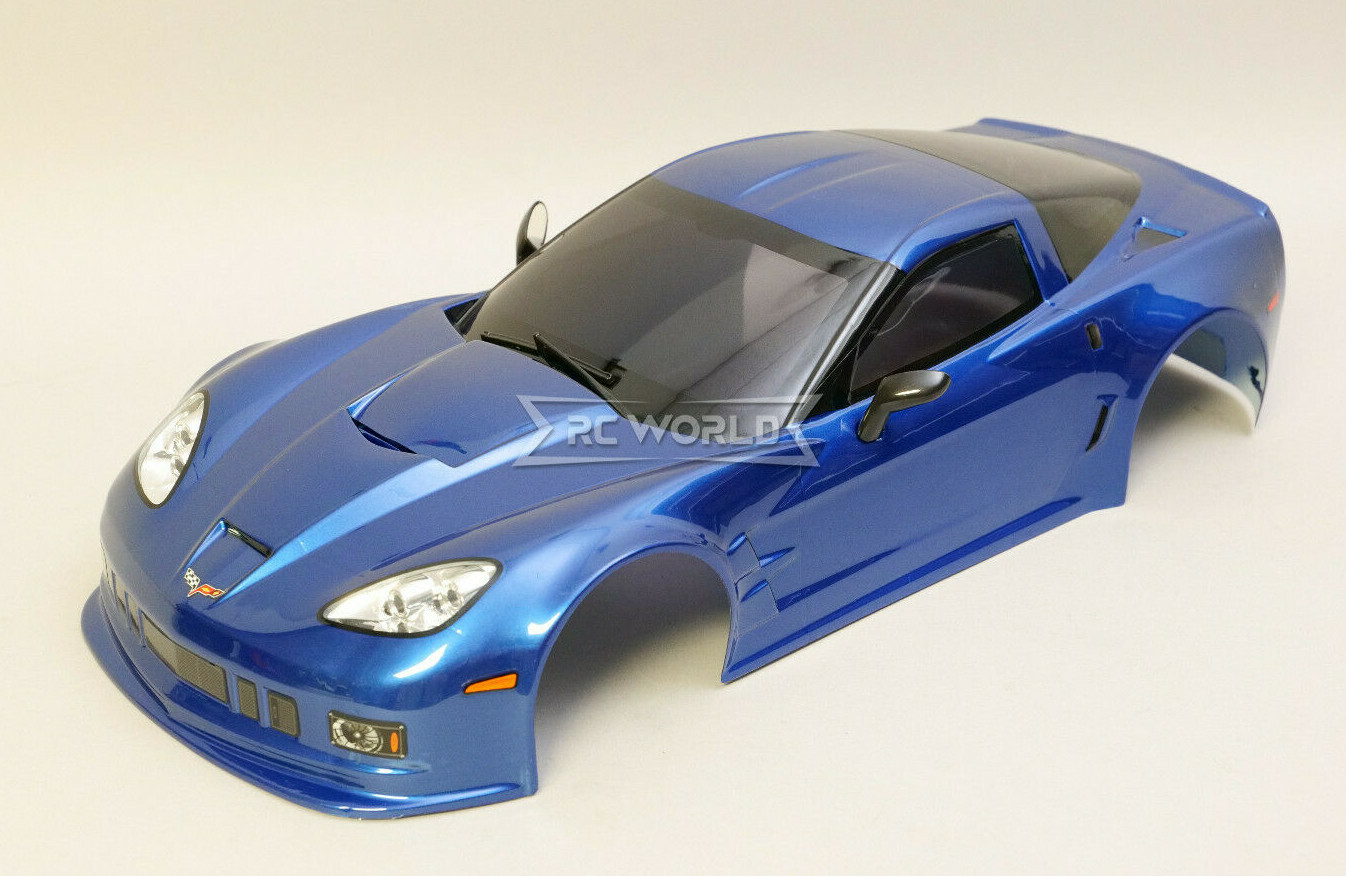 1/10 RC Car BODY Shell CHEVY CORVETTE 190mm w/ Light Buckets BLUE eBay