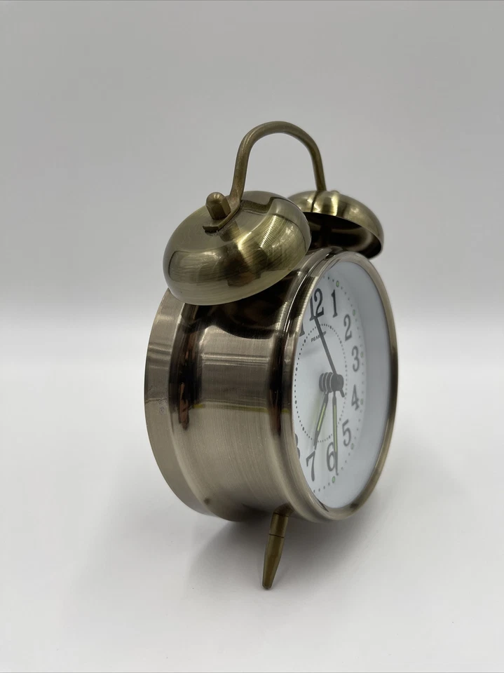 Peakeep Copper Metal Twin Bell Loud Alarm Clock 6”For Heavy Sleepers #002 - Image 2 of 4