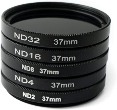 SYSTEM-S ND Filter Set 37 Mm Für IPhone 14 Pro – ND2 Bis ND32 Inkl. Hartschale