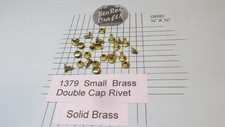 RAPID RIVETS Solid Brass Double Capped FOR LEATHER non-rusting SPEEDY RIVETS