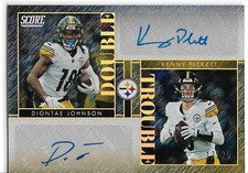 2023 SCORE DOUBLE TROUBLE /25 Johnson/Pickett DT-PIT3 Steelers Dual Auto Ground