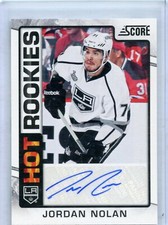 2012-13 Score Hot Rookie Autographs #508 Jordan Nolan