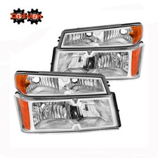 For 04-12 Chevy Colorado GMC Canyon Headlights Assembly Turn Signal Light Chrome