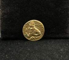 Ancient Kushan Gold Plated Dinar of Emperor Vima Kadphises Coin Good Condition