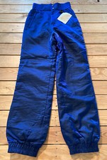 Vintage Nils Women  s high waisted Winter Ski snow pants size 8 Shiny Blue H1