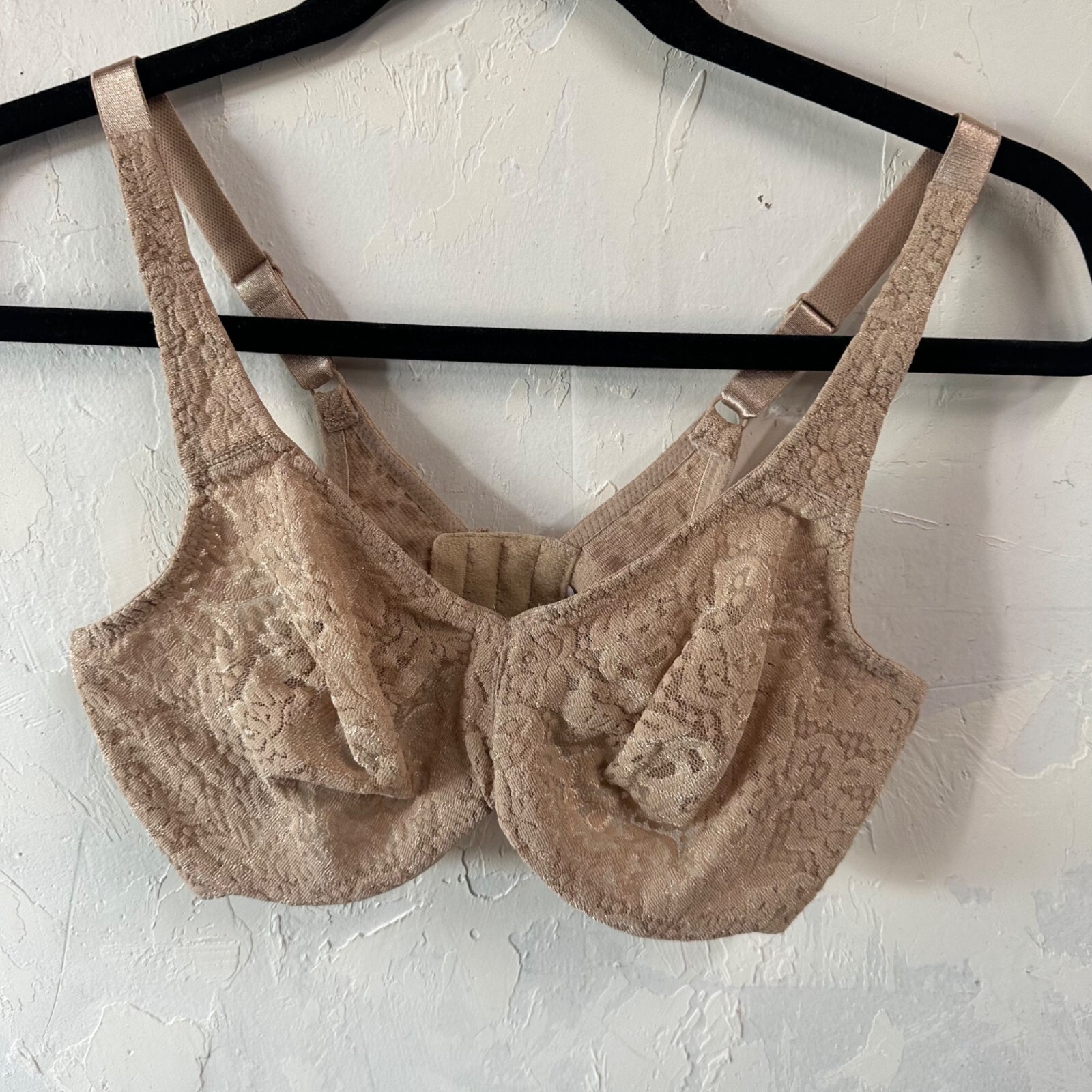 Wacoal Halo Lace Full-Figure Bra In Toast Tan Size 36D - Gem