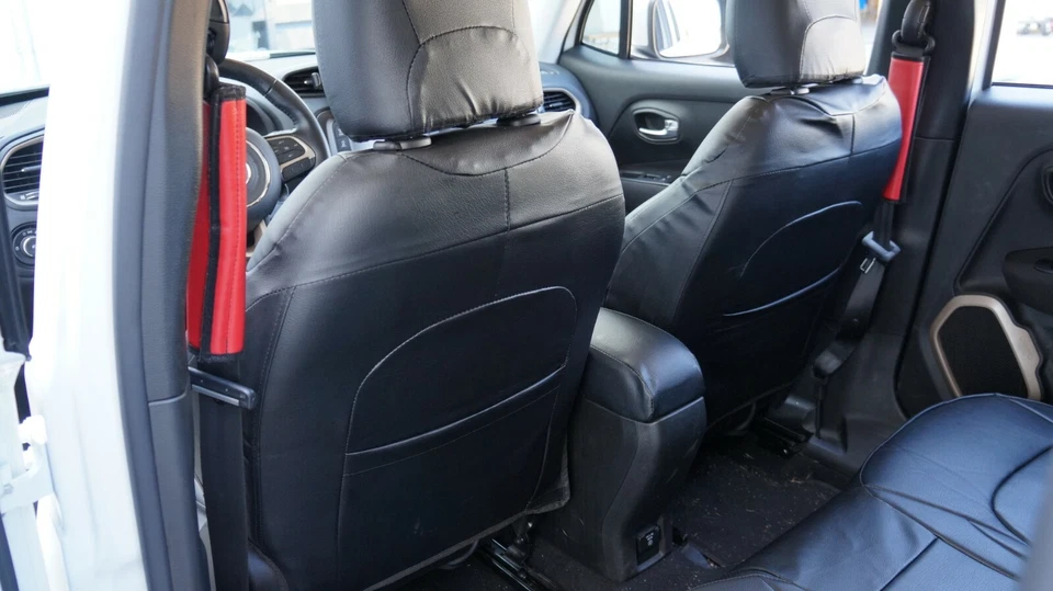 适用于 JEEP RENEGADE 2015 - 20 IGGEE S.LEATHER 定制座椅套 13 种颜色 — 第 2/4 张图片