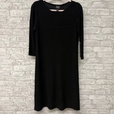 Eileen Fisher 3/4 Sleeve Dress Women’s XS Black 100% Wool