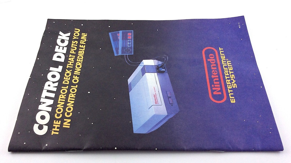 Control Deck NES Nintendo Entertainment System 1988 Instruction