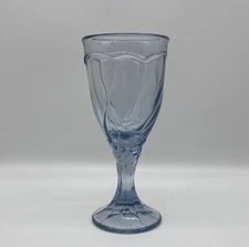 Vintage Noritake Sweet Swirl Blue Glass Iced Tea Goblet Made In Japan