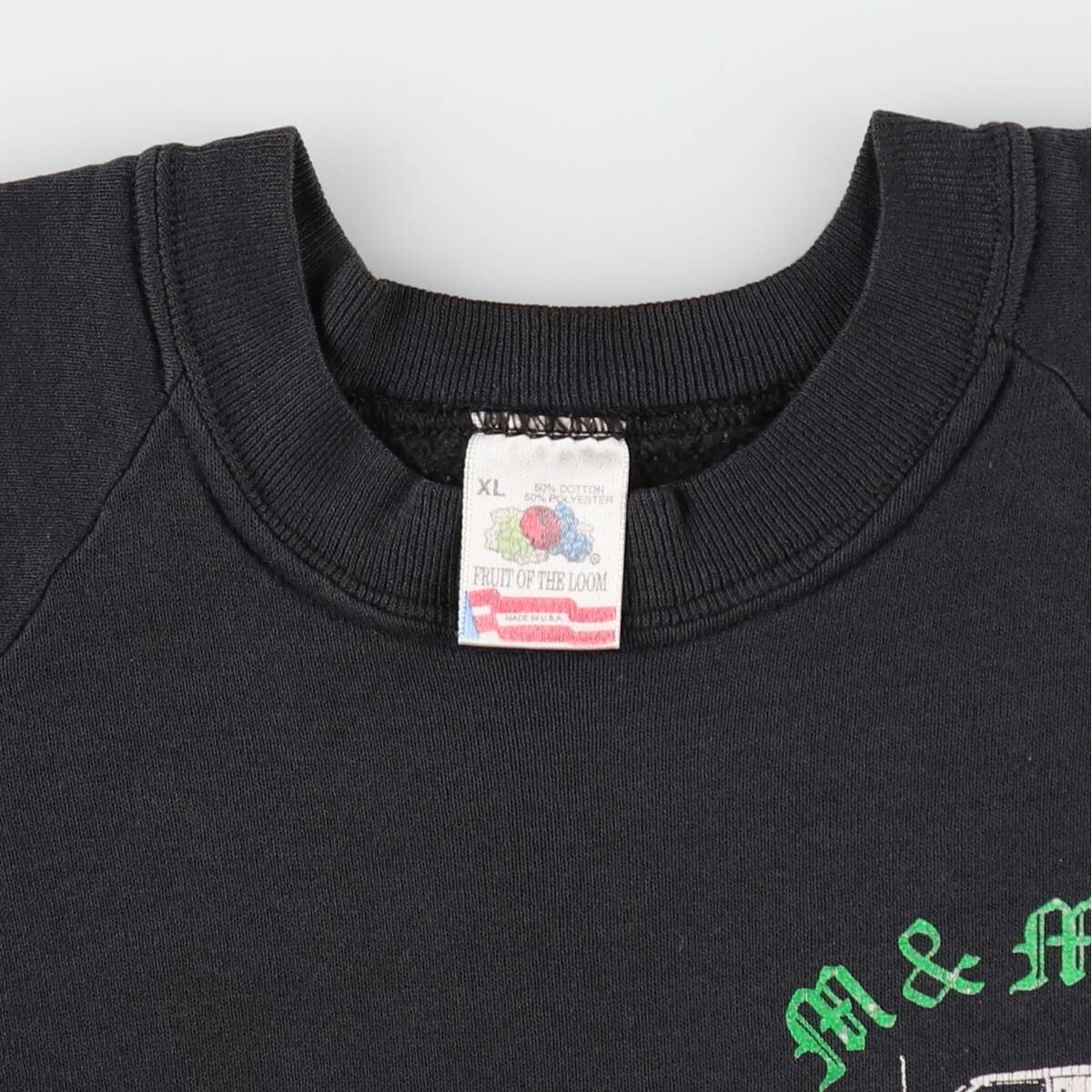 \"90s fruits\" sweatshirt XL USA製 black Unified Goods