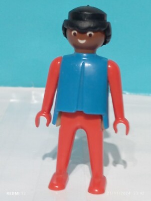 PLAYMOBIL FIGURA PIRATA NERA NAVE PIRATA GALEONE PIRATI REF 3550