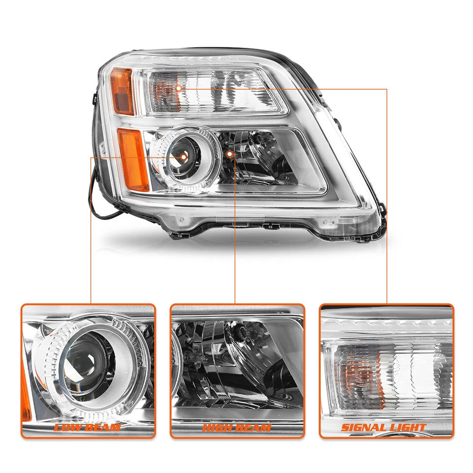 Faros halógenos para GMC Terrain 2010-2015 2 piezas [estilo de fábrica] con bombillas 10-15 Foto 3 de 4