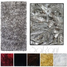 Modern Trendy Shaggy Long Hair Soft Multipurpose Laminated Rug Various Colors