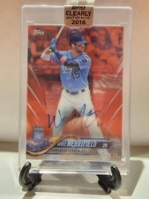 2018 Topps Clearly Authentic Whit Merrifield Red Parallel Auto /50 #CAAWM Royals