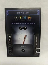 *Punched* Path Of Exile Exilecon Iron Staff Of Merciless Magic Trading Card