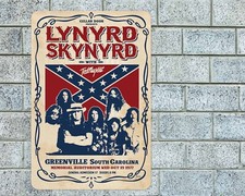 Lynyrd Skynyrd Greenville Concert Sign Aluminum Metal 8"x12" Garage Man Cave