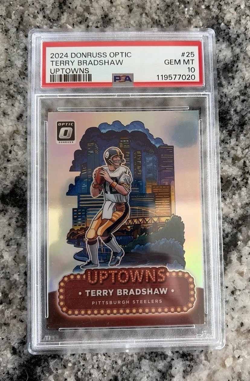 Panini 2024 Donruss Optic Uptowns Terry Bradshaw Steelers #25 PSA 10
