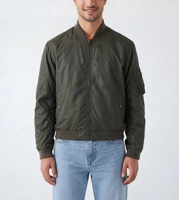 Ralph Lauren Veste Homme S Légère Bomber Kaki Brun Fermeture Éclair Poches - Photo 1/4