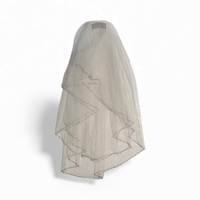 David  s Bridal Gorgeous Pearl Wedding Veil Tiered Pearl  Beaded