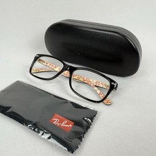 Genuine Ray Ban Full Rim Eyeglasses Frame ONLY 5228 5014 Polished Black  White