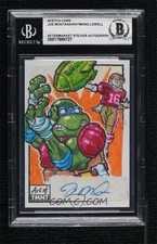 2018 Topps TMNT Ninja Turtles Joe Montana 49ers Auto Art Sketch Card 1/1 BAS