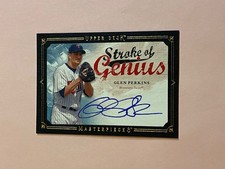 Glen Perkins 2008 Upper Deck Masterpieces Stroke Of Genius Auto Autograph 