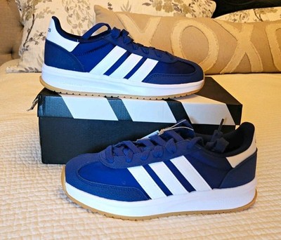 adidas Run 70s 2.0 J Unisex Kids Size 4 Women Size 5 Blue/White Sneakers JI2267