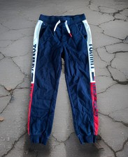 Tommy Hilfiger Big Boys Chaka Logo-Panel Fleece Spellout Sweatpants Sz 7 EUC