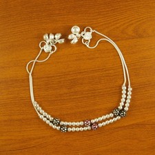 Indian Designer Silver Plated Anklets Payal Ankle Bracelet Traditional Jewelry